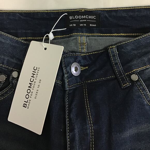 BLOOMCHIC 10 M Dark Wash High Rise 5-Pockets  Bootcut Jeans NWT B149 - Picture 8 of 10